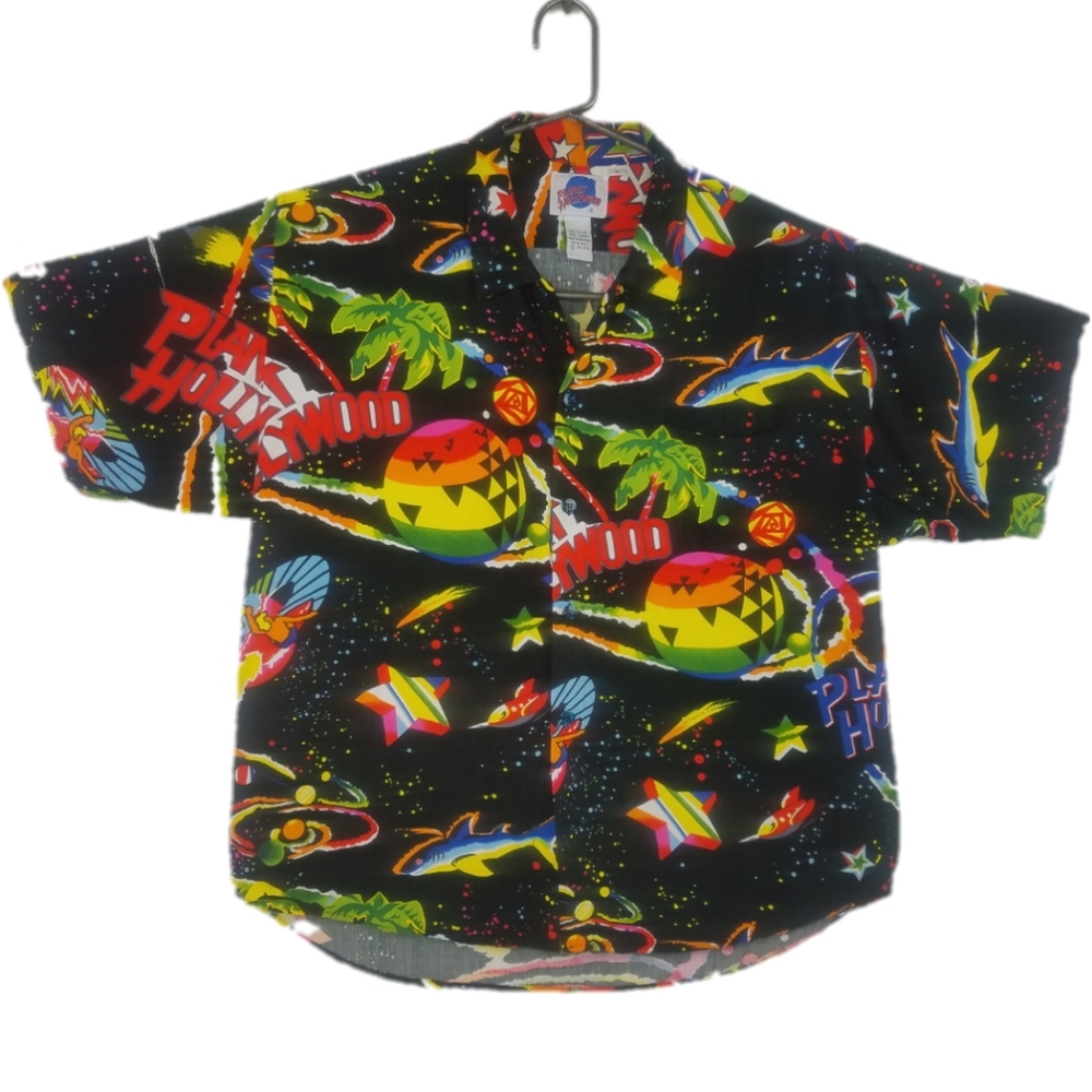 Vintage Planet Hollywood Rayon Hawaiian Shirt